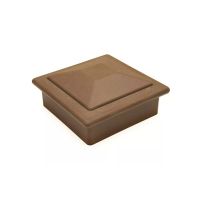 Крышка верхняя ПВХ для столба 125х125 Шоколад Крышка верхняя ПВХ для столба 125х125 Шоколад