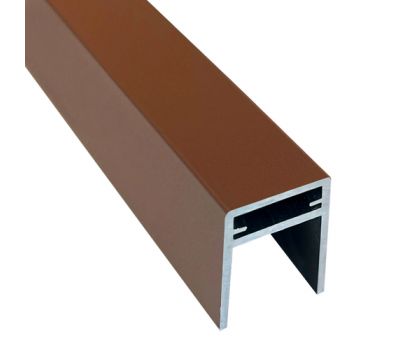 П-профиль алюминиевый 35x25 Коричневый от производителя EasyDecking по цене 750 р П-профиль алюминиевый 35x25 Коричневый от производителя EasyDecking по цене 750 р