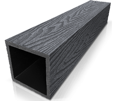 Столб ДПК 3D фактура дерева Графит от производителя GardenParkett по цене 1 360 р Столб ДПК 3D фактура дерева Графит от производителя GardenParkett по цене 1 360 р