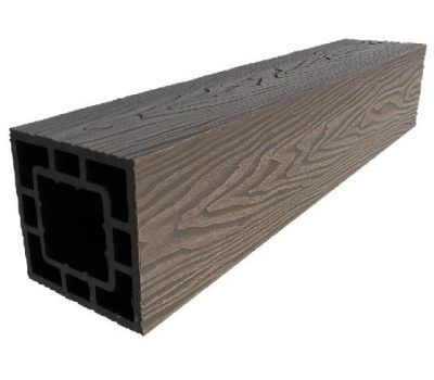 Столб опорный ДПК 3D фактура дерева Венге от производителя GardenParkett по цене 1 910 р Столб опорный ДПК 3D фактура дерева Венге от производителя GardenParkett по цене 1 910 р