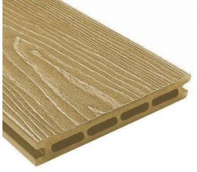 Террасная доска ДПК универсальная шовная с тиснением Кедр от производителя  Holzhof по цене 354 р