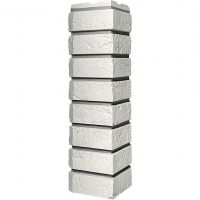 Угол наружный Коллекция кирпич баварский Белый