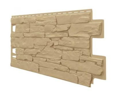 Фасадные панели (цокольный сайдинг) Оптима Камень Песочный от производителя  ТЕХНОНИКОЛЬ по цене 490 р