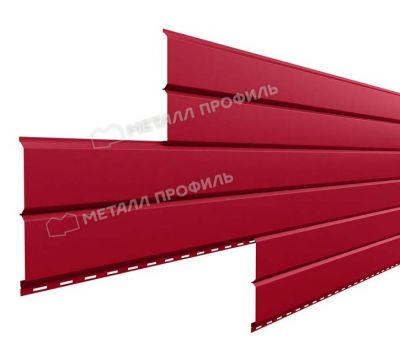 Металлический сайдинг Lбрус-15х240 (ПЭ-01-3003-0.45) Красный рубин от производителя  Металл Профиль по цене 1 550 р