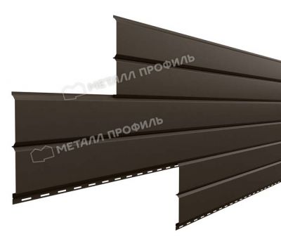 Металлический сайдинг Lбрус-15х240 (ПРМ-03-RR32-0.5) Темно-коричневый от производителя  Металл Профиль по цене 1 550 р