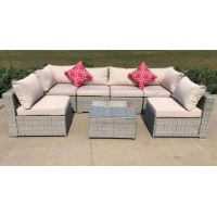 Трансформер-Диван модульный плетеный из иск. ротанга YR822BgB Grey/Beige Трансформер-Диван модульный плетеный из иск. ротанга YR822BgB Grey/Beige