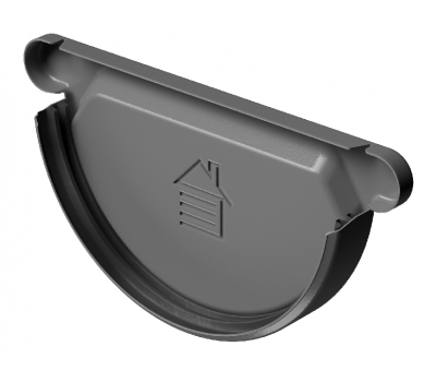 Заглушка желоба D125, ГРАФИТ (RAL 7024) от производителя  Docke по цене 360 р