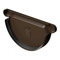 Заглушка желоба D125, КАШТАН (RAL 8017) Заглушка желоба D125, КАШТАН (RAL 8017)